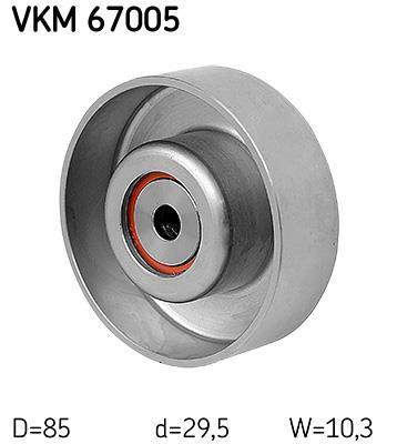 Galet enrouleur de courroie d'accessoire SKF ref. VKM 67005